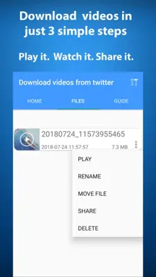 Download videos from twitter android App screenshot 2